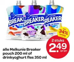 Spar alle Melkunie Breaker pouch of drinkyoghurt aanbieding