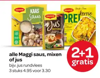 Spar alle Maggi saus, mixen of jus aanbieding
