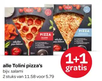 Spar alle Tolini pizza's aanbieding