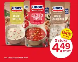 Spar alle Unox soep aanbieding