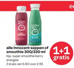 Spar alle Innocent sappen of smoothie aanbieding