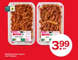 Spar Spar shoarma of gyros aanbieding
