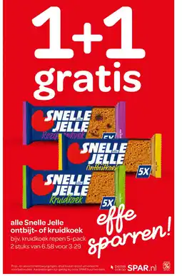 Spar alle Snelle Jelle ontbijt of kruidkoek aanbieding