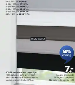 Jysk Bolga verduisterend rolgordijn aanbieding