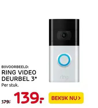 Praxis Ring Video Deurbel 3* aanbieding