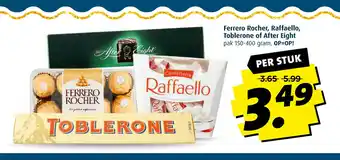 Boni Ferrero Rocher, Raffaello, Toblerone of After Eight 150-400 gram aanbieding