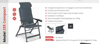 Hasker Kroon Lichtgewicht ergonomisch vormgegeven aluminium standenstoel air-deluxe 140 kg aanbieding