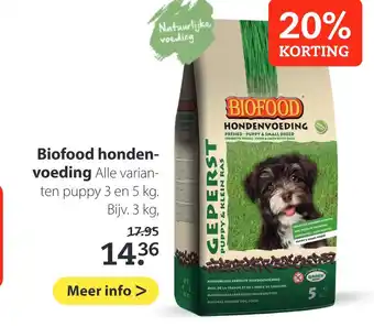 Pets Place Biofood honden- voeding aanbieding