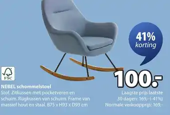Jysk Nebel schommelstoel aanbieding