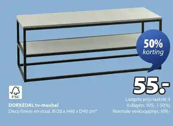 Jysk Dokkedal tv-meubel aanbieding