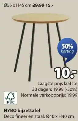 Jysk NYBO bijzettafel aanbieding
