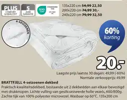 Jysk Brattfjell 4 seizoenen dekbed aanbieding