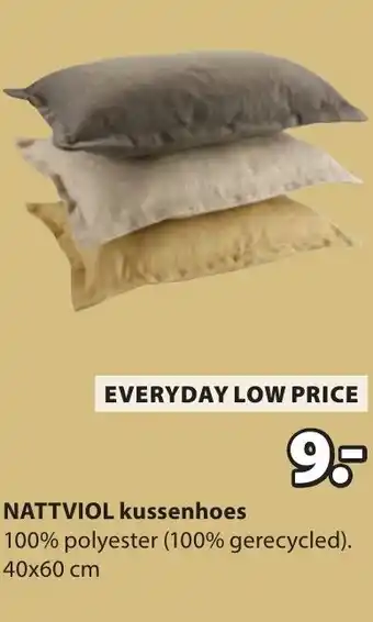 Jysk Nattviol kussenhoes aanbieding