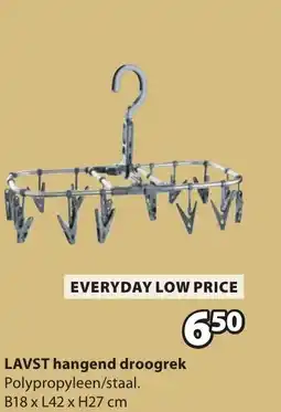 Jysk Lavst hangend droogrek aanbieding