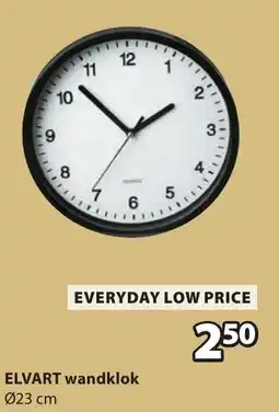 Jysk Elvart wandklok aanbieding