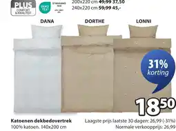 Jysk Katoenen dekbedovertrek aanbieding