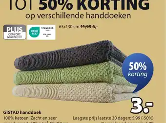 Jysk GISTAD handdoek aanbieding