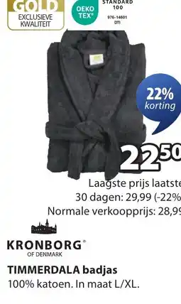 Jysk Timmerdala badjas aanbieding