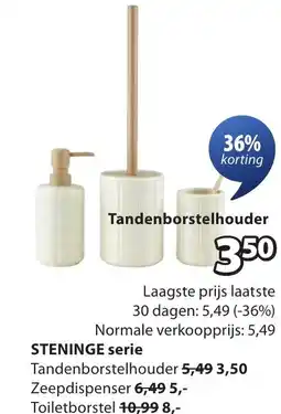 Jysk Steninge serie Tandenborstelhouder aanbieding