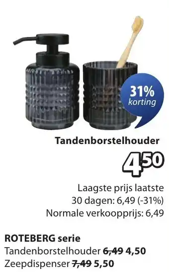 Jysk ROTEBERG serie Tandenborstelhouder aanbieding
