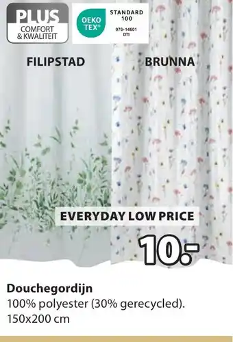 Jysk Douchegordijn aanbieding