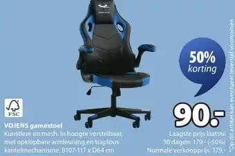 Jysk VOJENS gamestoel aanbieding