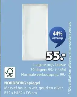Jysk Nordborg spiegel aanbieding
