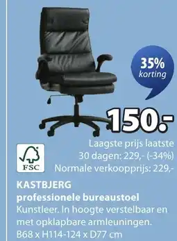 Jysk KASTBJERG professionele bureaustoel aanbieding