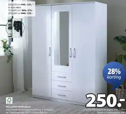 Jysk Vellerup kledingkast aanbieding