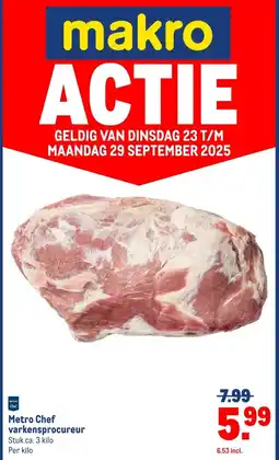 Makro Metro Chef varkensprocureur aanbieding