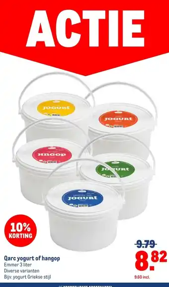Makro Qarc yogurt of hangop aanbieding