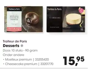 HANOS Traiteur de Paris Desserts aanbieding