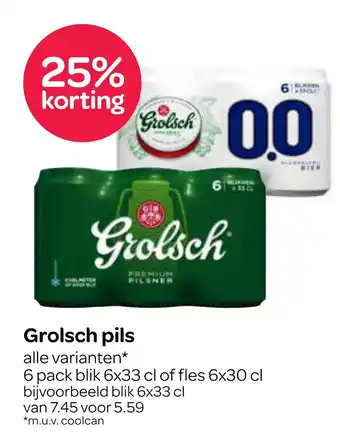 Spar Grolsch pils aanbieding