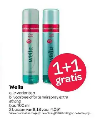 Spar Wella 1+1 Gratis 400ml aanbieding