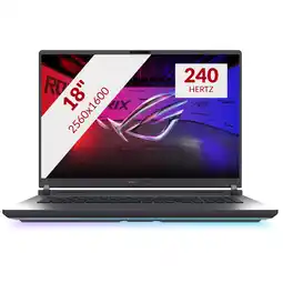 MediaMarkt ASUS ROG Strix G18 G815LW-S9076W - 18 inch - Core Ultra 9 275HX - 32 GB - 1 TB - GeForce RTX 5080 aanbieding