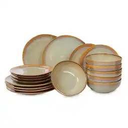 Action Handgemaakt servies in retro design - Storm Brown aanbieding