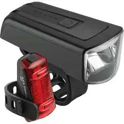ANWB Axa Verlichtingsset Dwn 100 Usb 100 Lux Zwart aanbieding