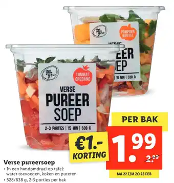 Lidl Verse pureersoep aanbieding