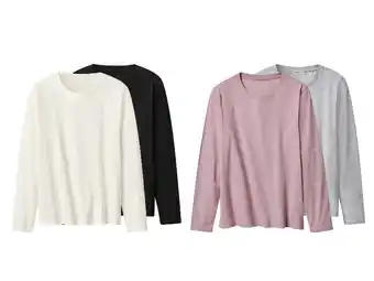 Lidl esmara Set van 2 dames shirts met lange mouwen aanbieding