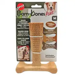 Welkoop Spot Bam-Bones Plus Easy Grip Kip - Kauwspeelgoed - M - 14,2x11x4,5 cm aanbieding