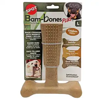 Welkoop Spot Bam-Bones Plus Easy Grip Kip - Kauwspeelgoed - L - 18x14x5,5 cm aanbieding