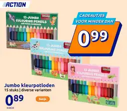 Action Jumbo kleurpotloden aanbieding