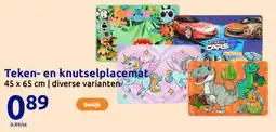 Action Teken en knutselplacemat aanbieding