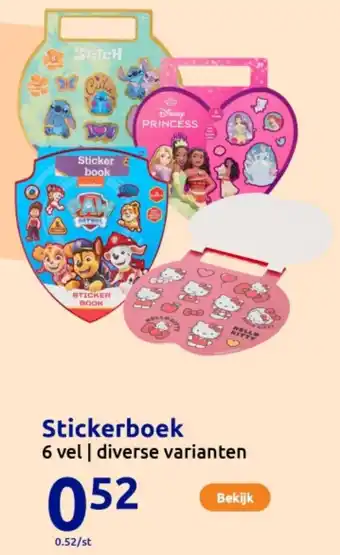Action Stickerboek aanbieding