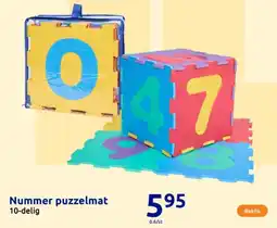 Action Nummer puzzelmat aanbieding