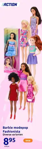 Action Barbie modepop Fashionista aanbieding