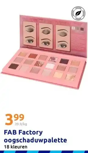Action FAB Factory oogschaduwpalette aanbieding