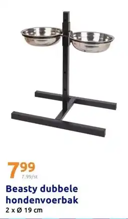 Action Beasty dubbele hondenvoerbak aanbieding