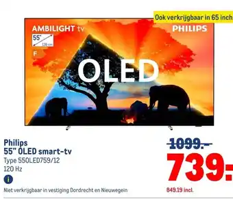 Makro Philips 55 OLED smart-tv aanbieding