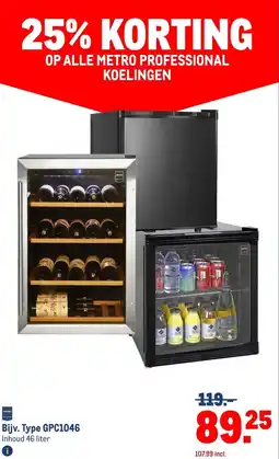 Makro ALLE METRO PROFESSIONAL KOELINGEN aanbieding